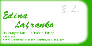 edina lafranko business card